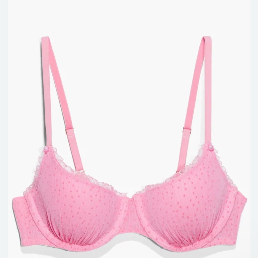 🆕 Savage X Fenty Pink Balconette Bra - Size: 36C
